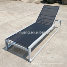 Outdoor chaise lounger rattan aluminum beach sun lounger chair
